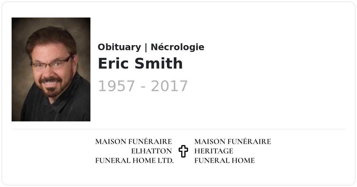 Eric Smith Obituaries Elhatton's Funeral Home Ltd.